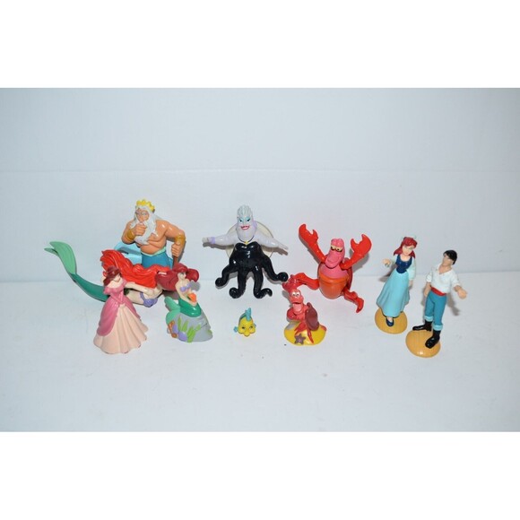 Vtg Disney Princess Ariel Little Mermaid Figures Lot Cake Toppers Sea Witch - Picture 6 of 6